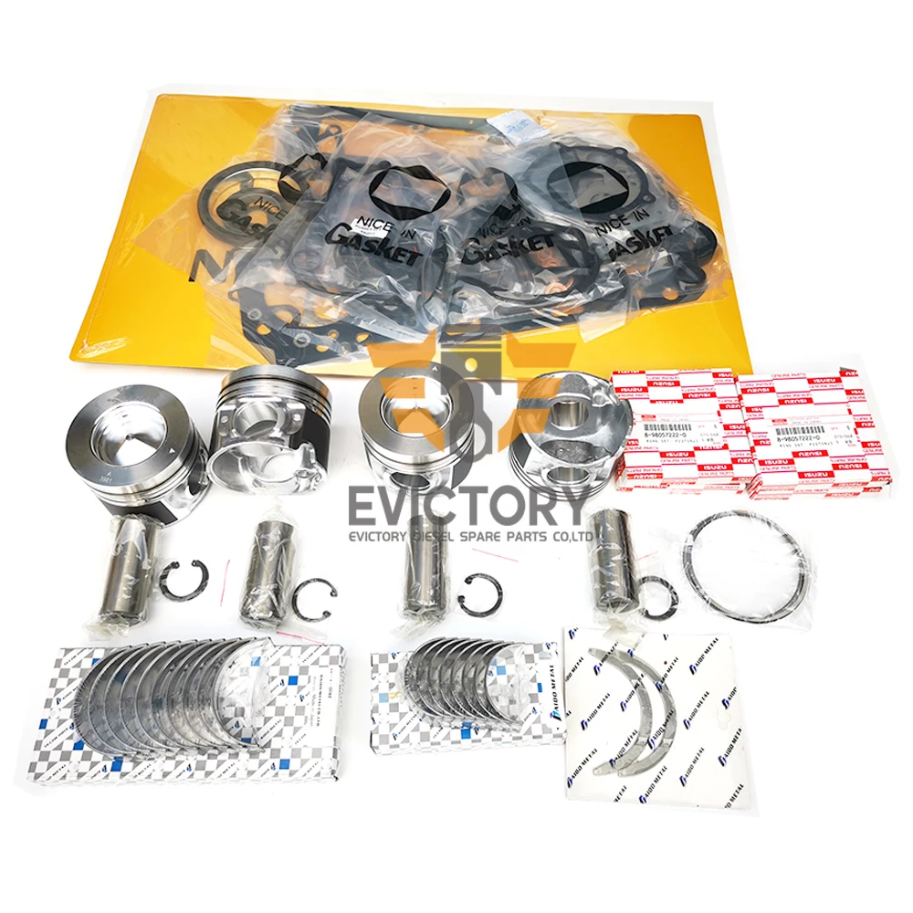 

For Isuzu 4JJ1-T 4JJ1T water pump + overhaul kit piston ring gasket bearing