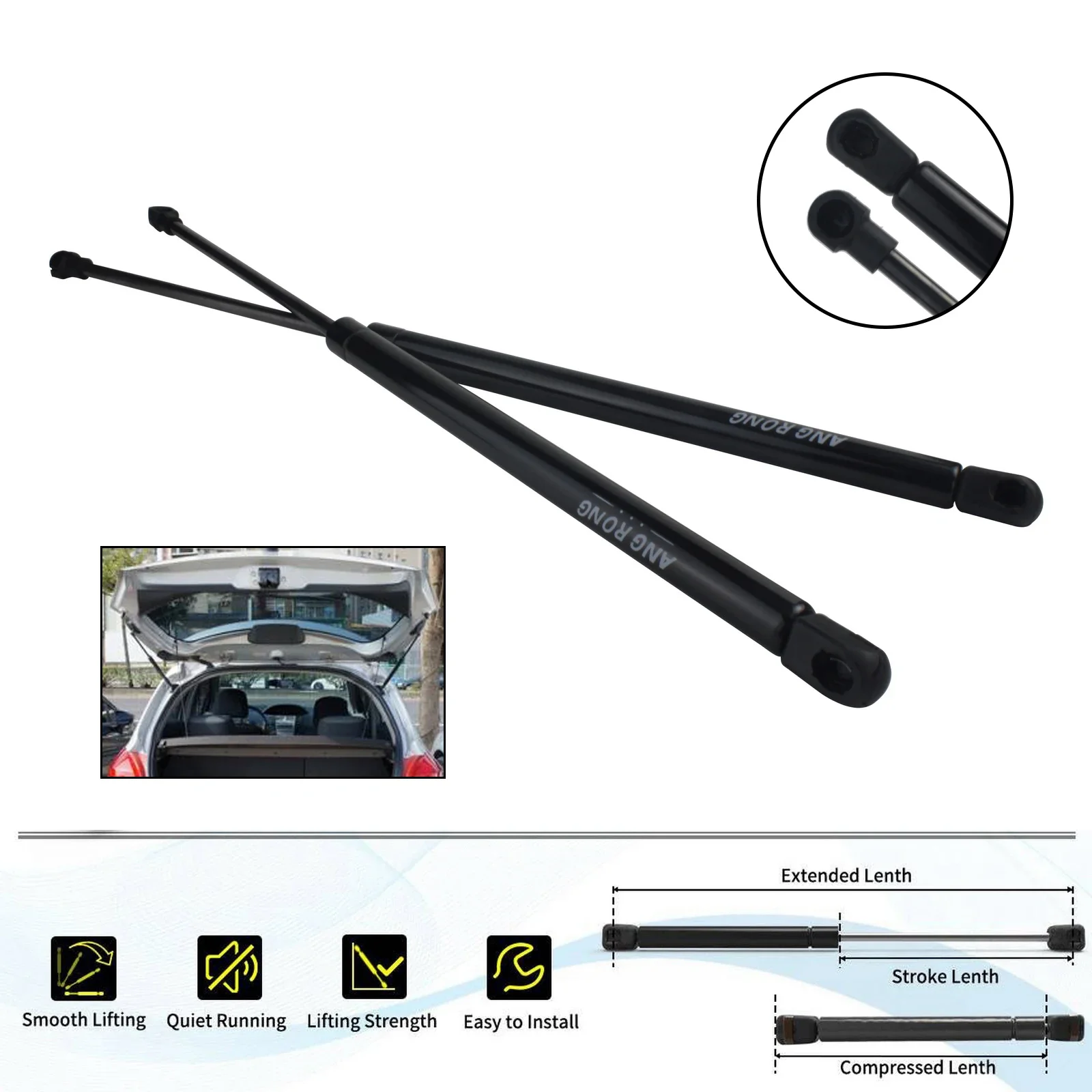 Pasuje do Toyota Yaris Hatchback 1999-2005 Tylna klapa bagażnika Podpora amortyzatorów gazowych
