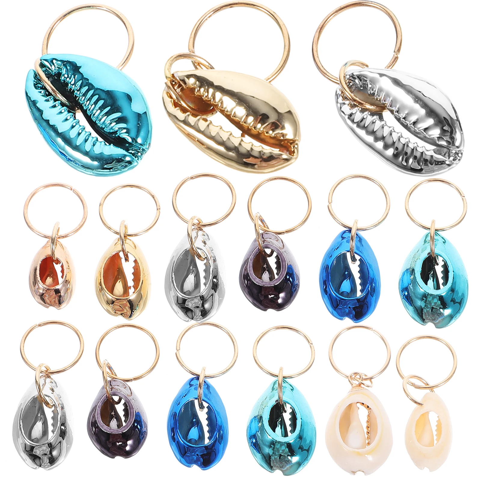 

24pcs Barrettes Hair Clips Seashell Accessories for Women Braids Charms Jewelry Hair Jewelry For Black Women Rings Locs