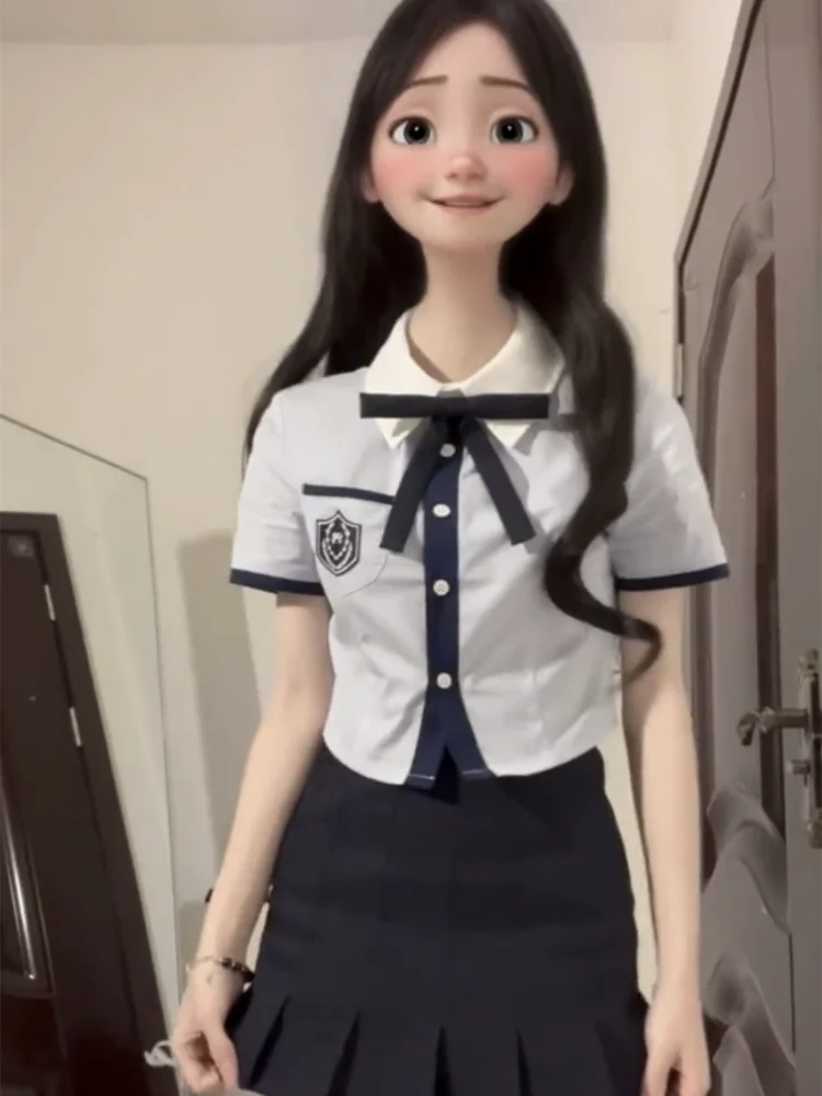 

Летний цвет для похудения American College Sle размера плюс Blo ort Sve irt и плиссированная юбка, комплект из двух предметов