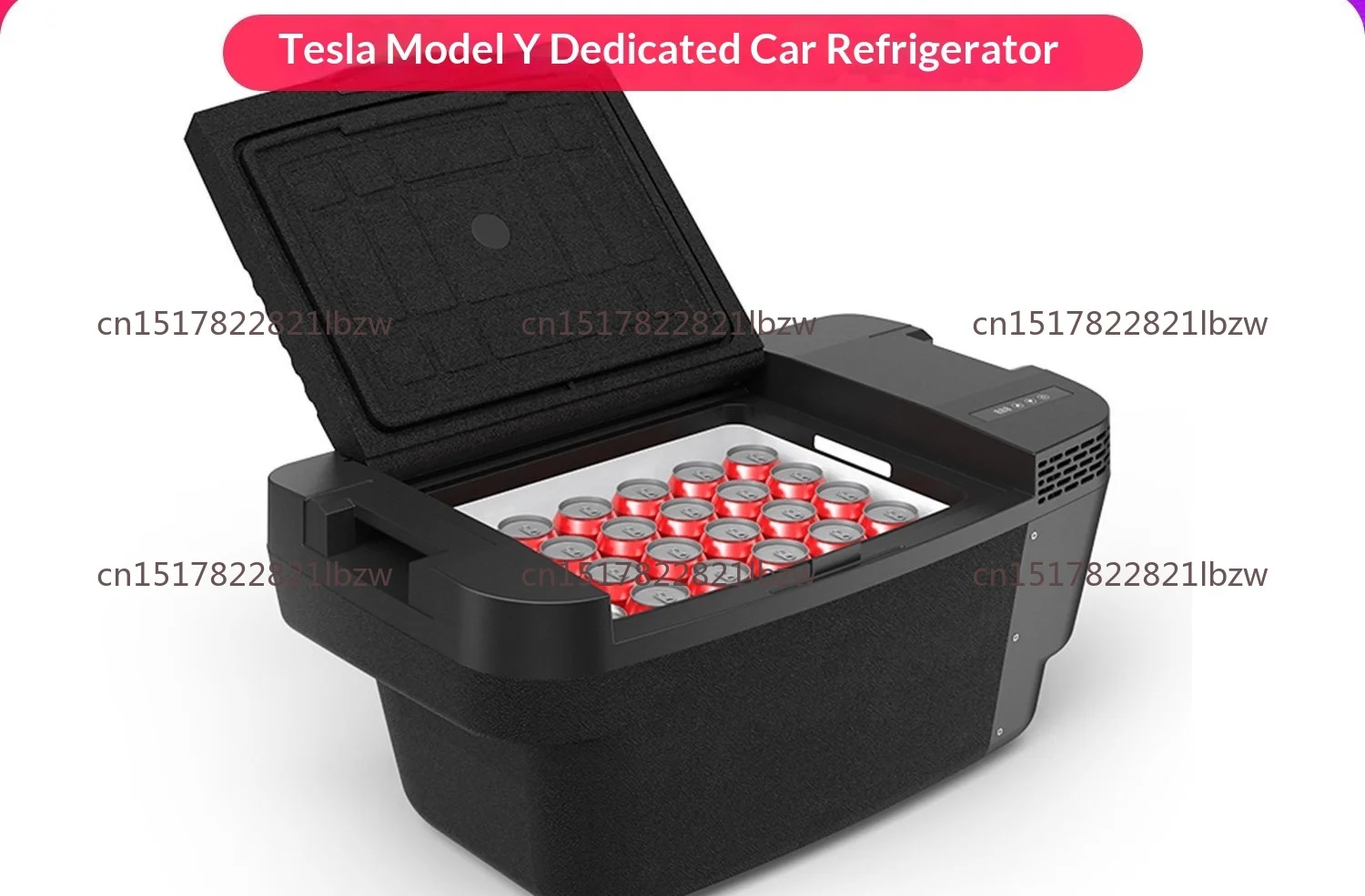 Compressor Car Refrigerator 35L Inverter Embedded Installation Free Cooling Freezer for Model Y