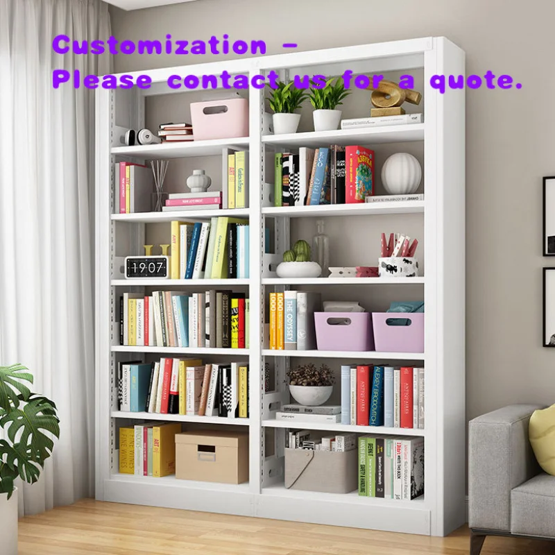 

custom.Modern Heavy Duty Double-Sided Metal Adjustable Height Library Shelf Boltless Living Room Furniture Home Bedroom or S