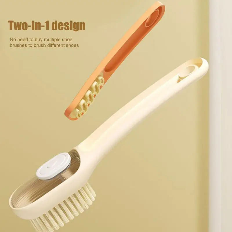 

Shoe Brush with Soap Dispenser Automatic Liquid Cleaning Brush Multifunctional Shoe Scrubber Soft Bristle Laundry Cleaning Tool