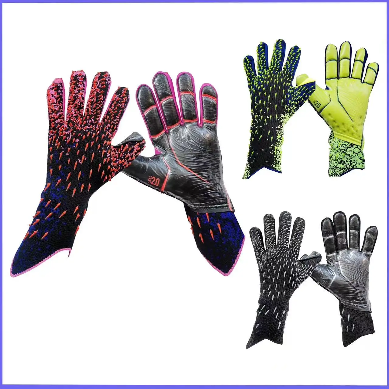 Guantes de portero de fútbol de látex, resistentes al desgaste, antideslizantes, gruesos, entrenamiento de puerta de dragón para estudiantes, niños