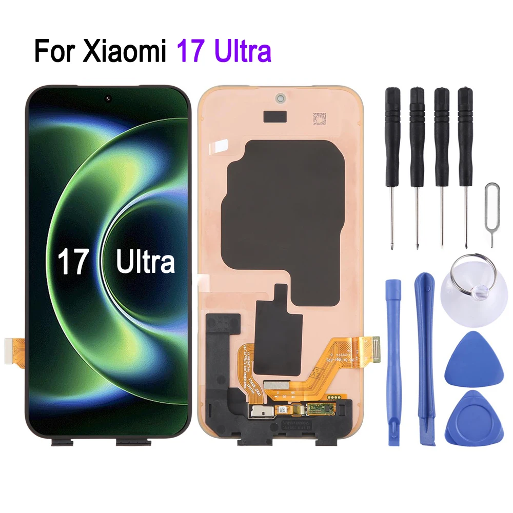 120Hz LTPO AMOLED Screen For Xiaomi 17 Ultra 5G, 6.9-inch Phone LCD Display Touch Screen Repair Replacement Spare Part