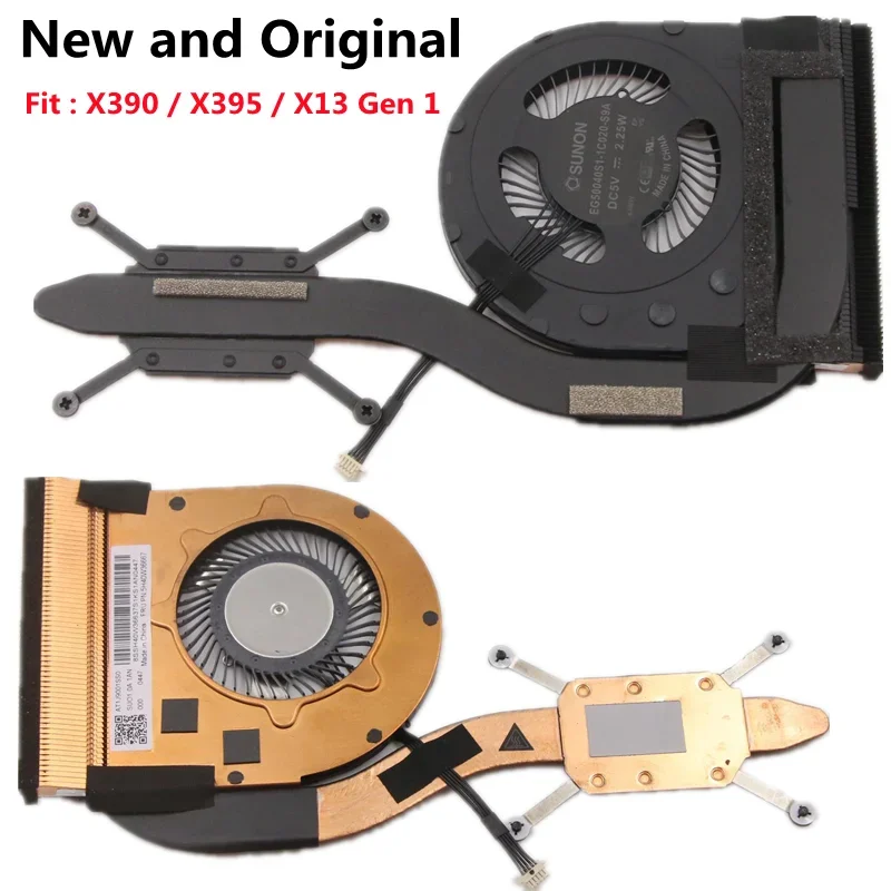 New Original CPU cooling fan heatsink radiator cooler for Lenovo ThinkPad x390 x13 Gen 1 x395 laptop 5h40w36667 02dl970 01aw748