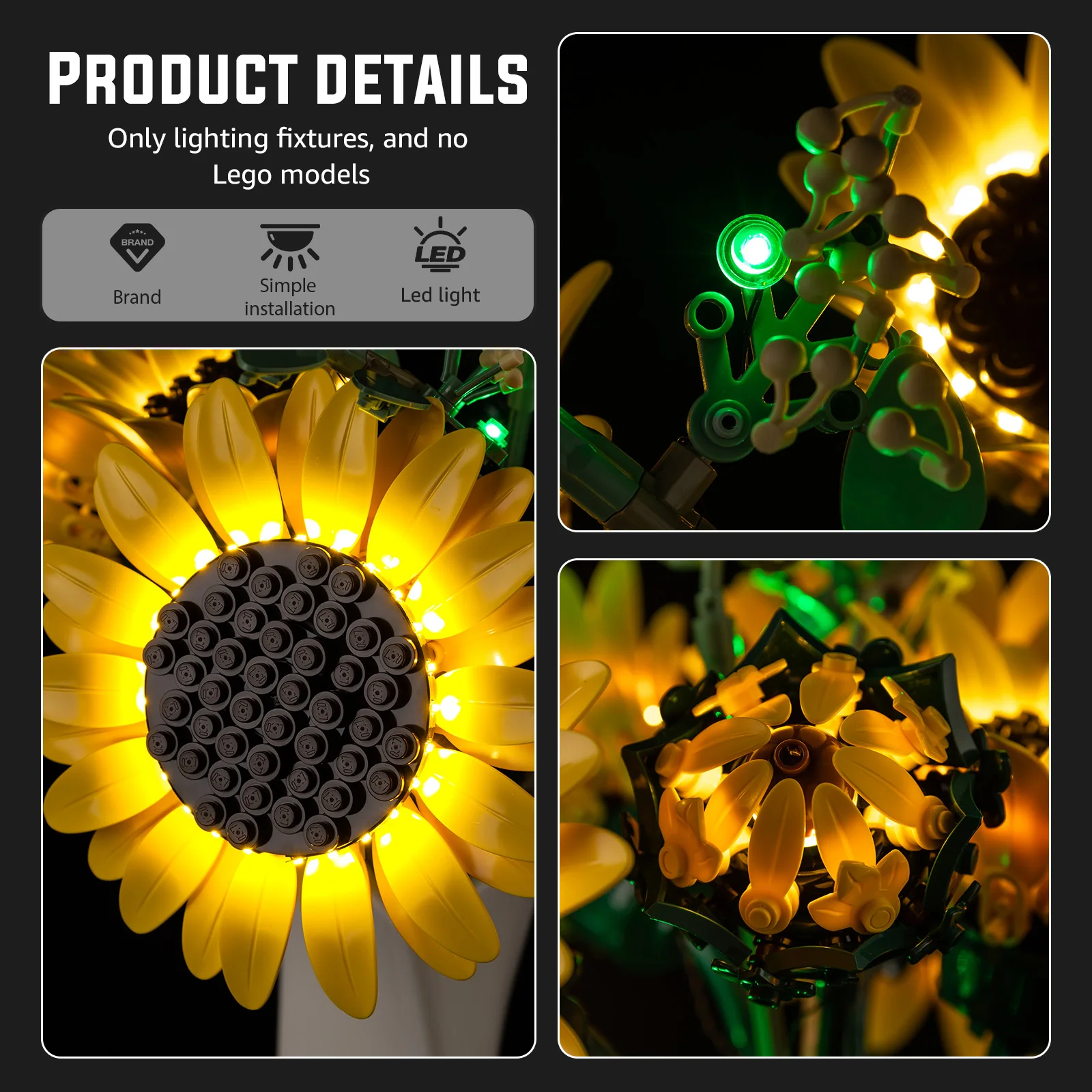 

Набор светодиодной подсветки, подходящий для LEGO Sunflower Bouquet 11502