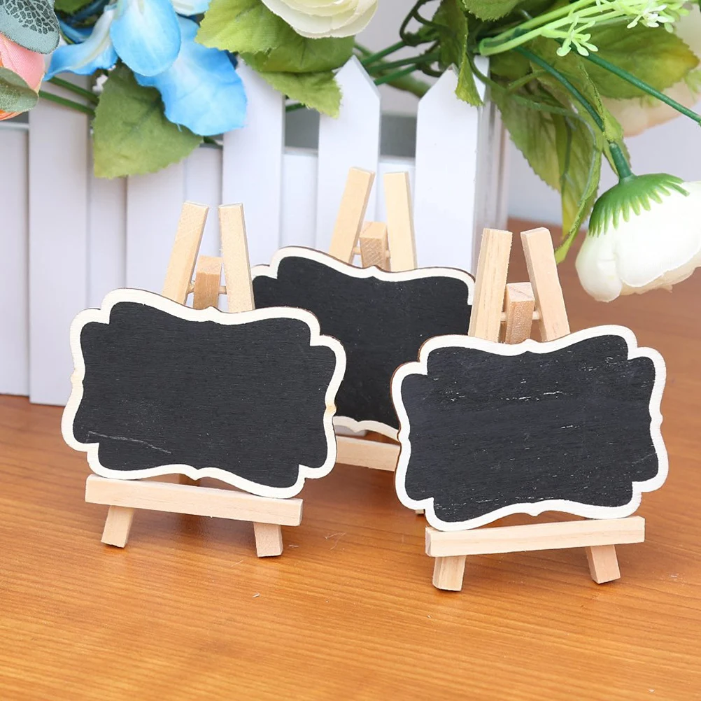 

10pcs Wood Place Cards Easel Frame Small Mini Blackboard For Small Blackboard Diy Home Office Wedding Favor L Size