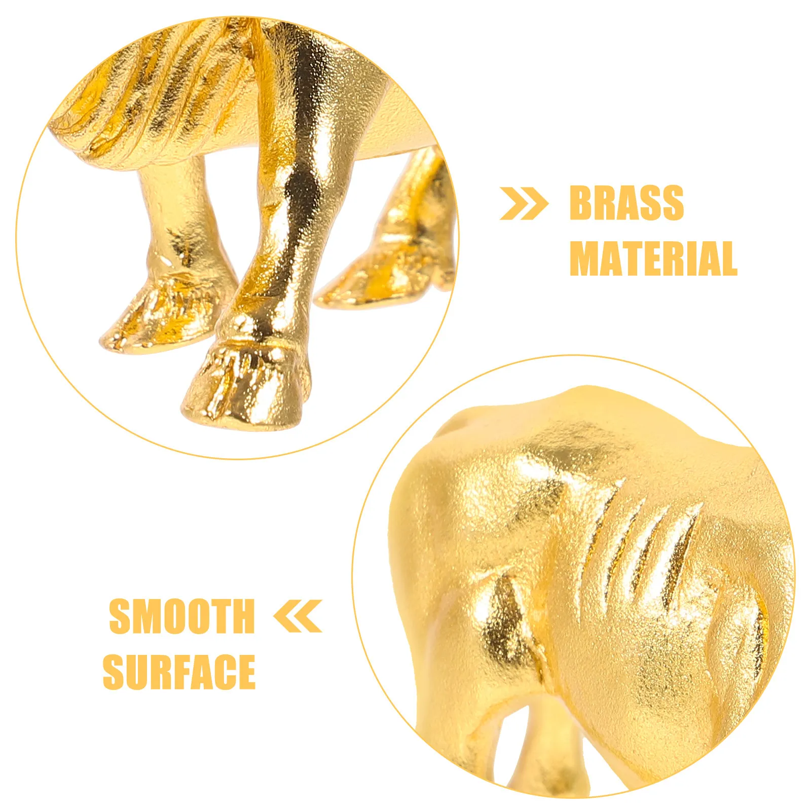 Retro Brass Bull Figurine Vintage Cattle Sculpture Desktop Ornament for Home Office Table Decor