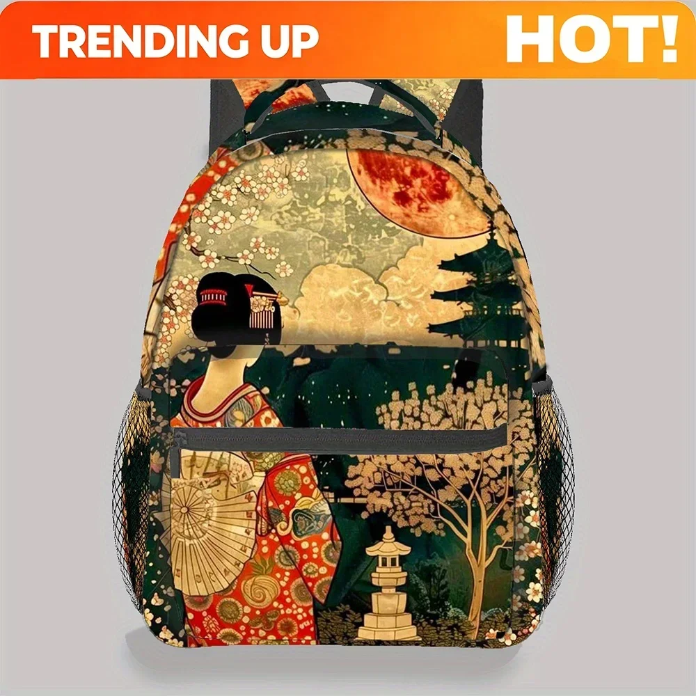 Custom Bag 2D FLAT PRINTING, Cartoon Printed Large Capacity Backpack, Classic Travel Style Backpack Suitable For Travel