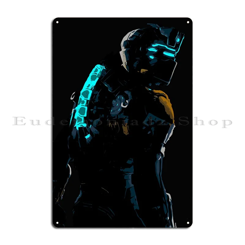 Dead Space Isaac Clarke Metal Sign Poster Design Garage Plaques Wall Cave Character Designing Tin Sign Poster