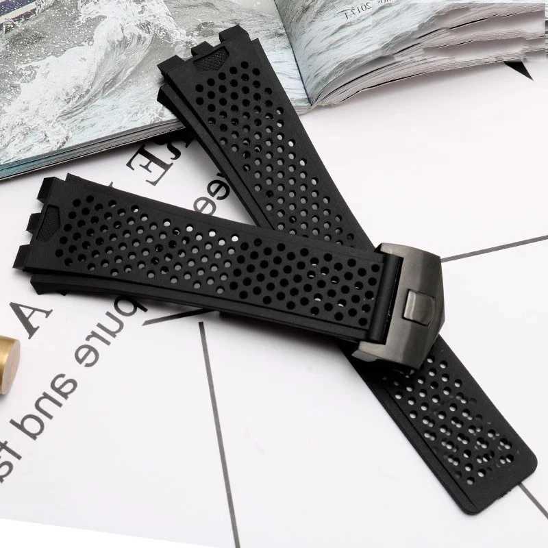 22mm Silicone Bracelet Suitable For TAG HEUER Carrera Series watch Strap Men's Concave Convex Interface Watchband