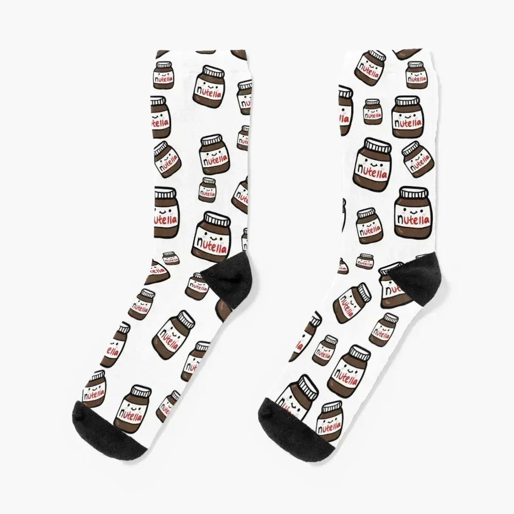 

cute nutella stickers Socks Novelties winter thermal Stockings anime Designer Man Socks Women's