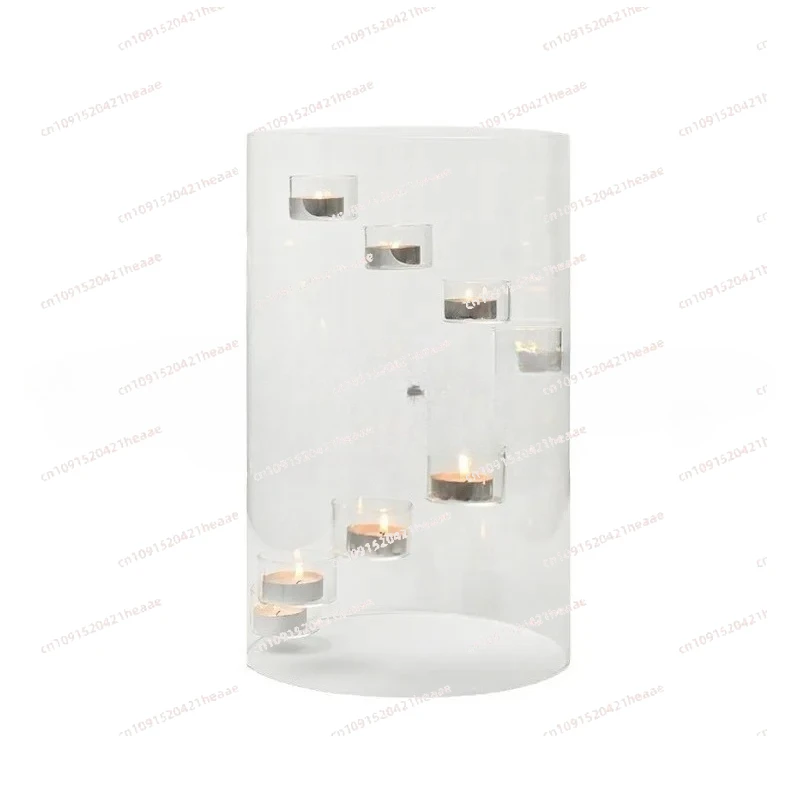 Suitable for European-style Extra Large Glass Holder Candle Light Dinner Decoration Ornament Creative Candle Holder Household