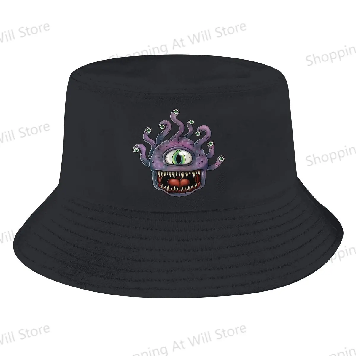 3D Printing Beholder Fantasy Monster Men's and Women's Fisherman Hat DND Game Beach  Hat Birthday gift