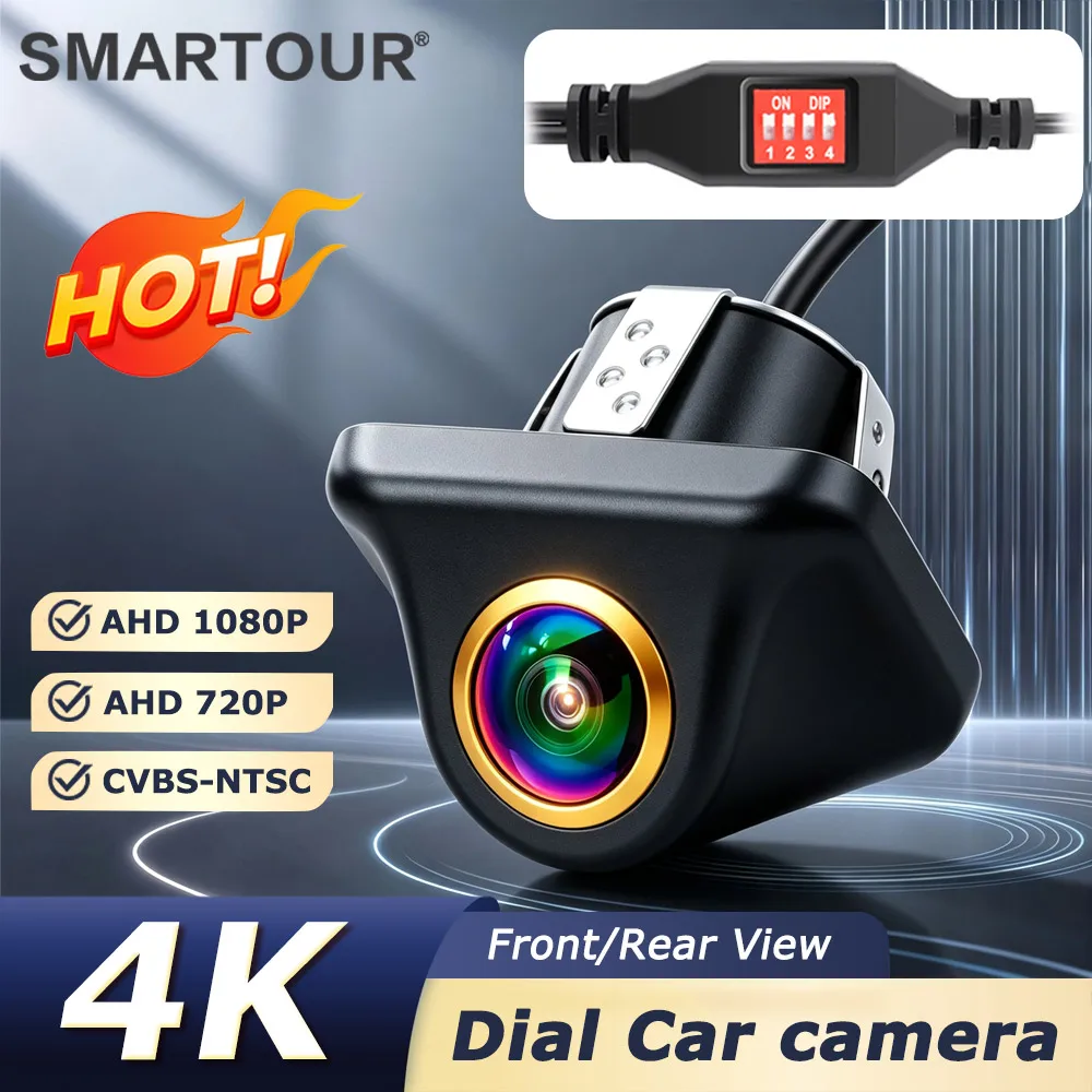 CCD Full HD Reversing DIP Switch Reversing Camera AHD 1080P Front View Car Camera Waterproof Punch Install HD Backup Camera