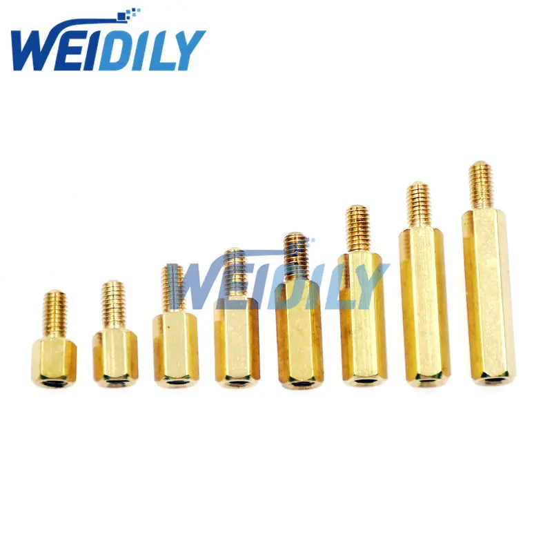 20PCS M3 Male Hexagonal Brass PCB Standoffs Spacers Screw M3*5/6/8/10/12/15//18/20+6mm M3 Hex Screws