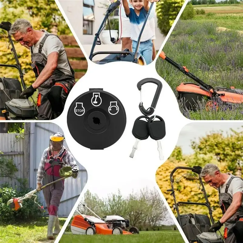 A84X-Lawn Mower Tractor Ignition With Key Mower Button Plug-&-Play Lawn Mower Button Easy To Install For Most Lawn Mower