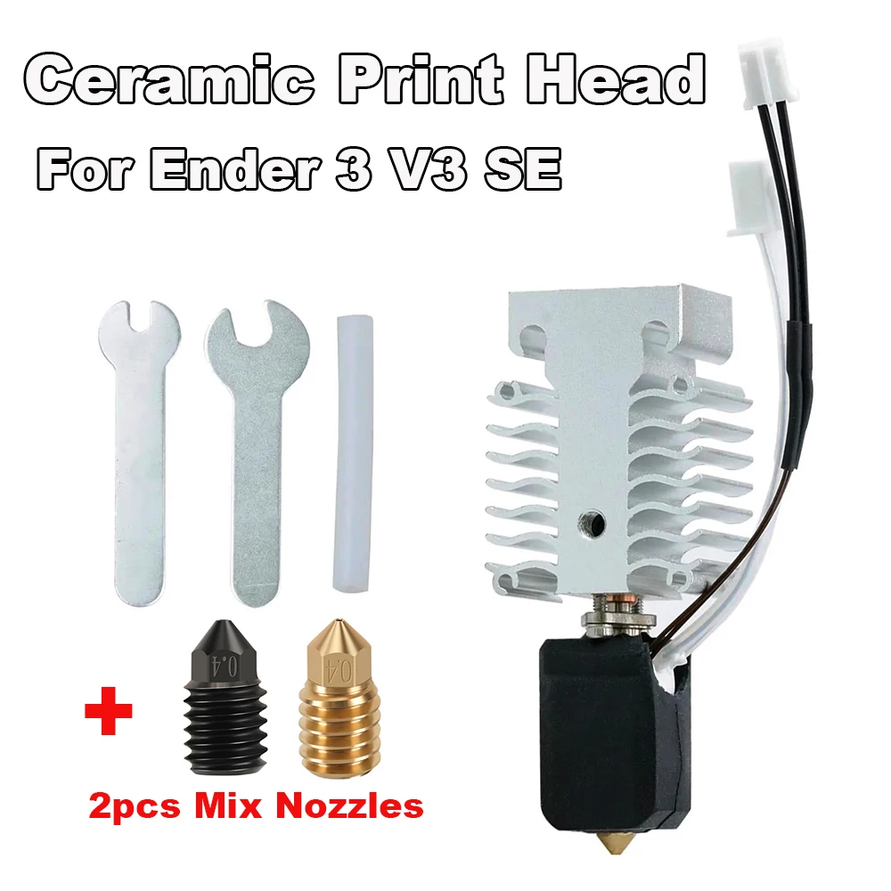 

Новое обновление керамической печатающей головки для Creality Ender 3 V3 SE 24 В 60 Вт для сопла Bambu для Ender3 V3 Se комплект нагревательного блока для 3D-принтера