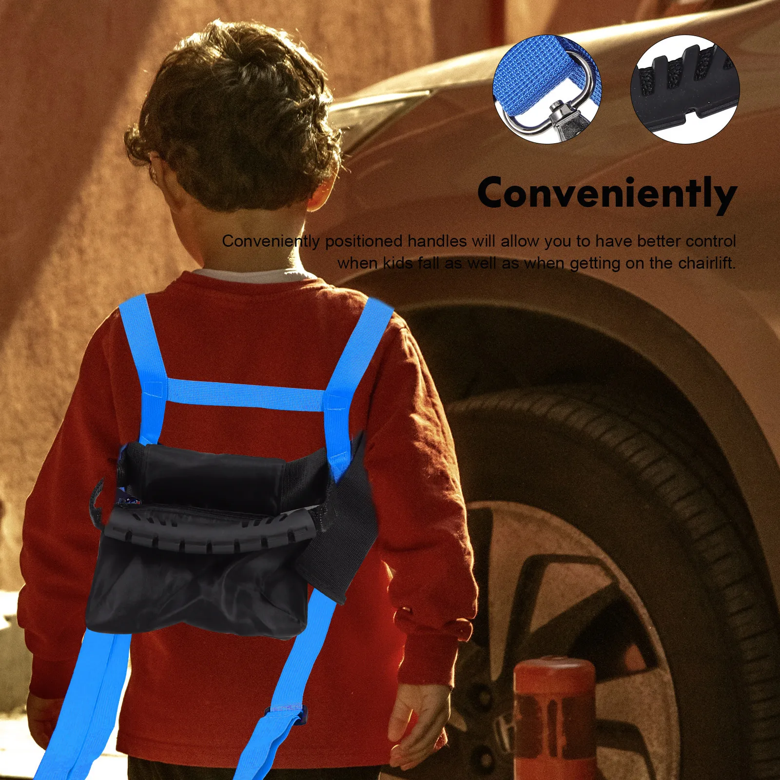 

Children Ski Straps Professional Ski Training Harness Easy to Wear Wear-Resistant Skating Balance Keeping Belt Outdoor Gear