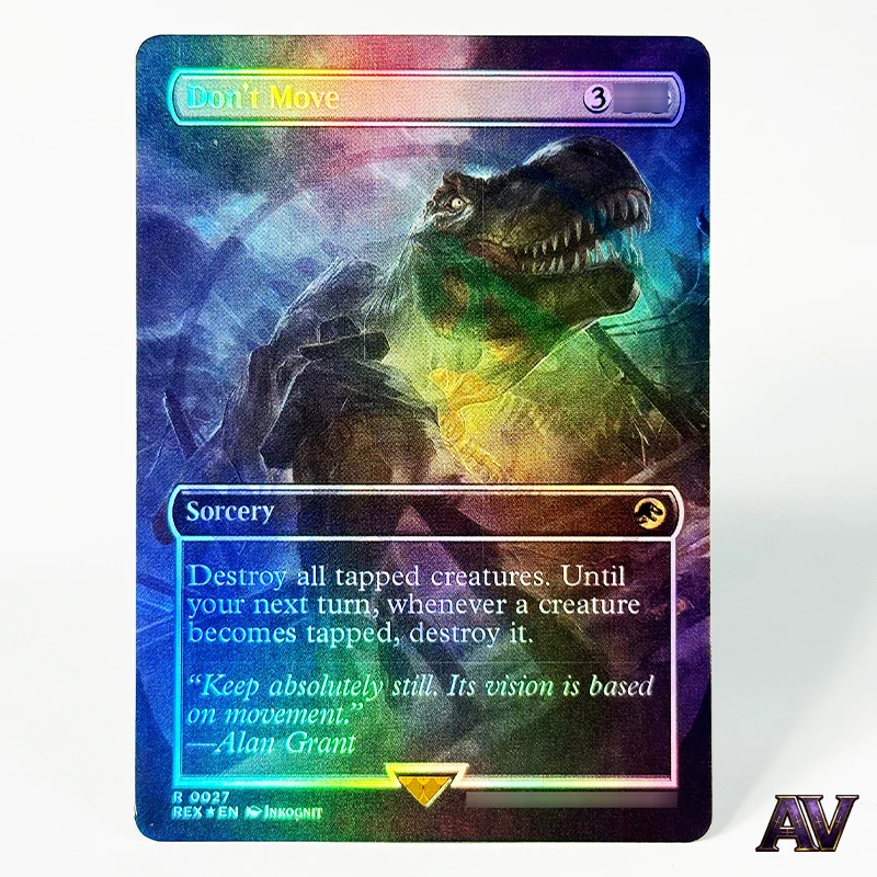 Magical Proxy Grim Giganotosaurus Creature Dinosaur Borderless High Quality Game Gathering Board Playing Trading Cards