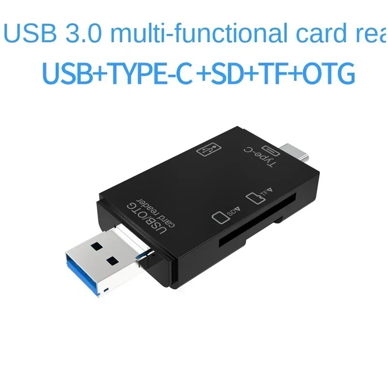 TF SD قارئ بطاقات بطاقة الذاكرة المحمولة USB 2.0 نوع C محول قارئ بطاقات متعدد الوظائف ل مايكرو SD TF فتحة مزدوجة فلاش #4