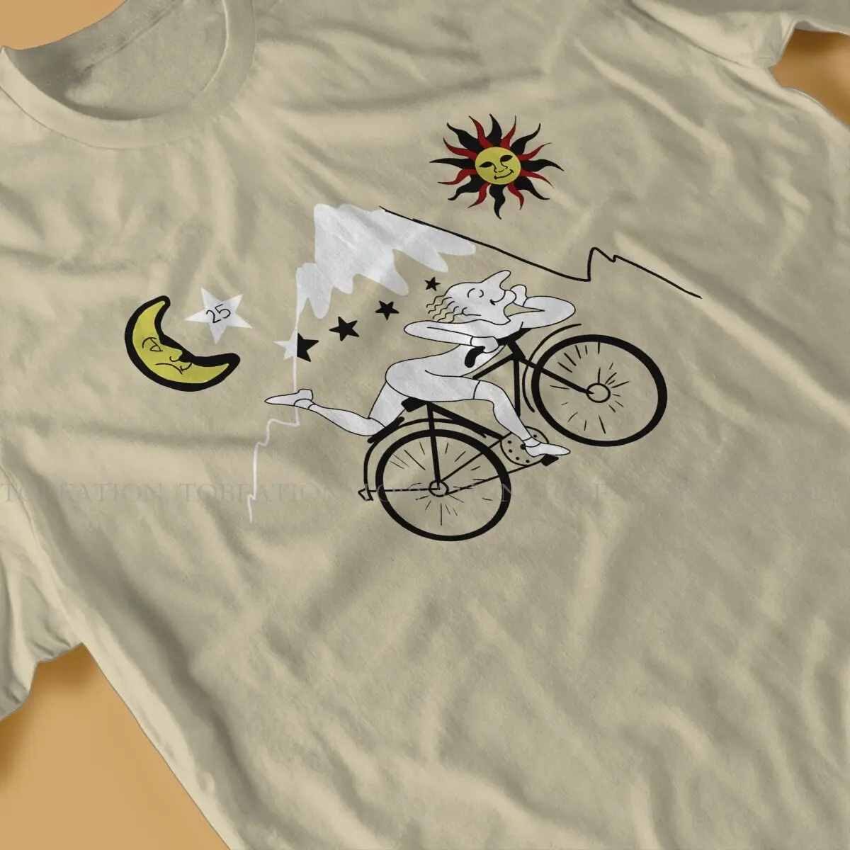 Albert Hofmann Bicycle Day LSD 1943 Sun And Moon 100% Cotton T Shirt Harajuku Gothic Men\'s Tee Shirt O-Neck Men Tops