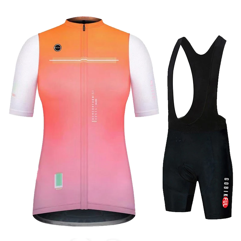 Cycling Jersey Set for Women, Anti-UV, Bicycle Clothing, Quick-Dry, Mountain Bike Clothes, Summer