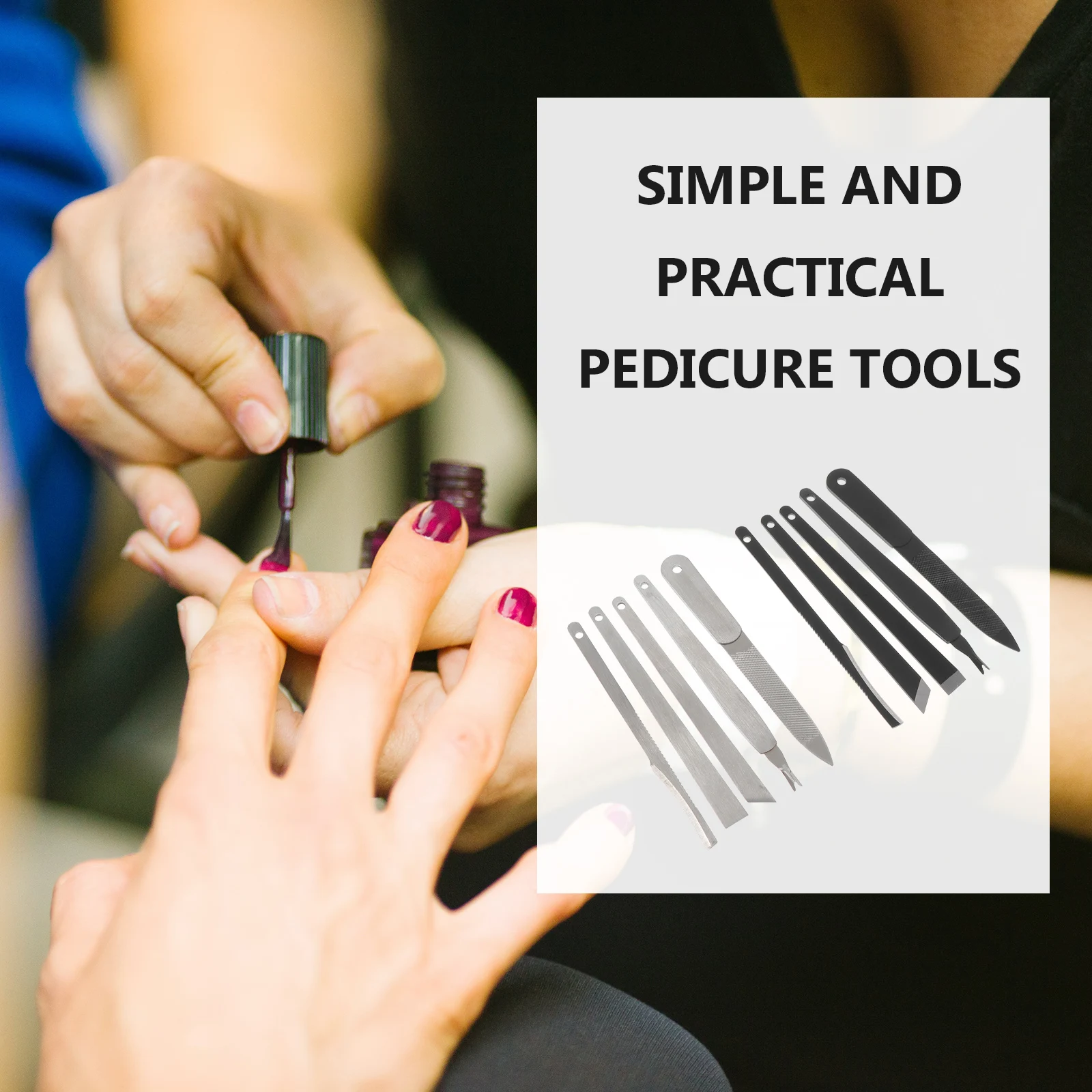 

10Pcs Pedicure Tool Set Premium Dead Skin Removers Foot Nail Trimming Tools Portable Foot Care Accessories for Home and