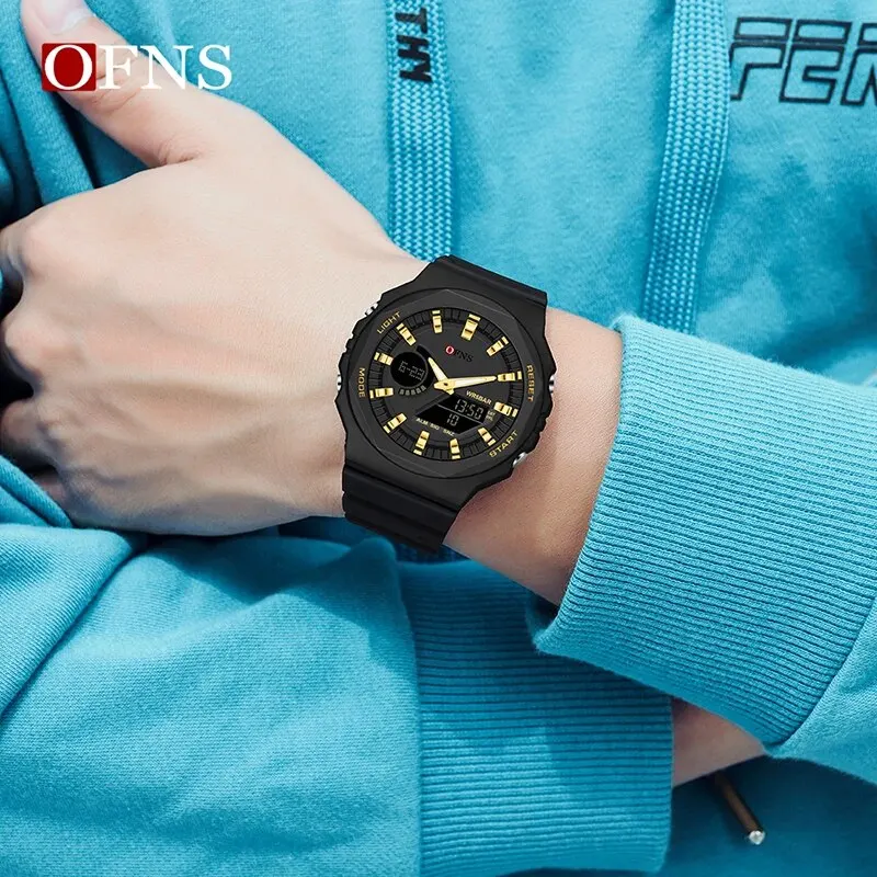 OFNS Top Brand G Style Outdoor Sports Watches Men LED Digital Watches Military Waterproof Electronic Watch Relogio Masculino