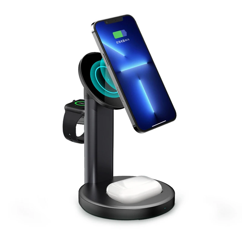 

Wholesale Magnetic Fast Charging Hl5576 Portable 15w 3 in 1 Wireless Charger 3 in One for Phone Charging