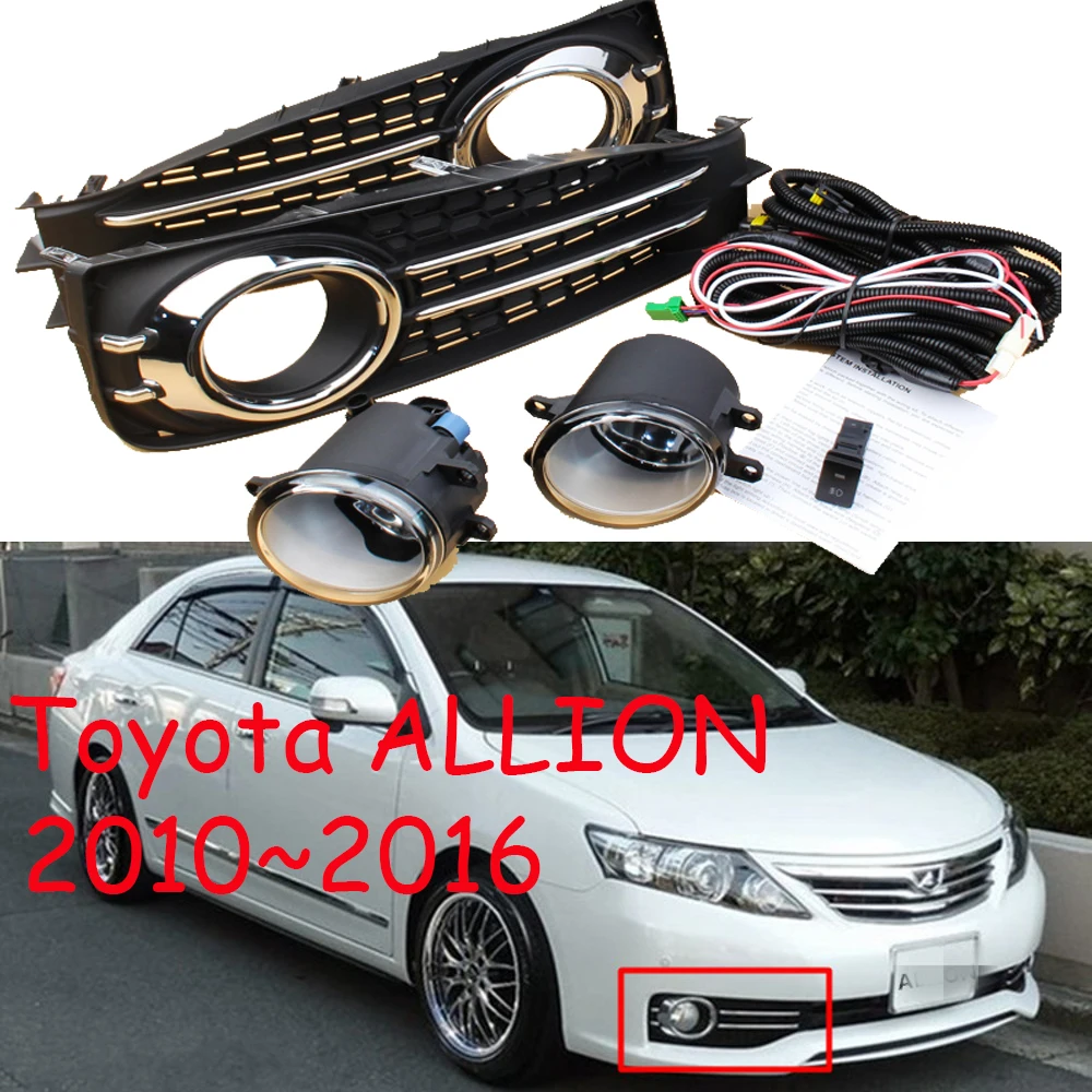 Car bumper headlight Allion fog light 2010~2016y car accessories Allion headlamp halogen bulb auto wire of hanress switch ON/OFF