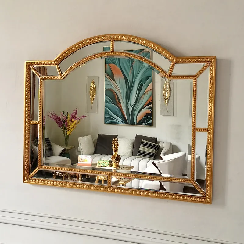 

Wall Decoration Mirror Modern Nordic Vintage Luxury Gold Funky Irregular Mirror Hanging Items Spiegels Living Room Decorations