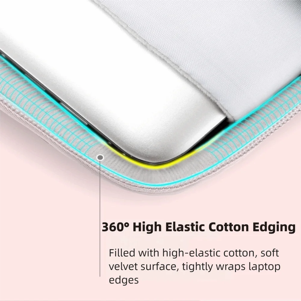 

Waterproof Material Computer Storage Bag Zipper Closure Portable Handle Laptop Case Notebook Sleeve Daily Commute