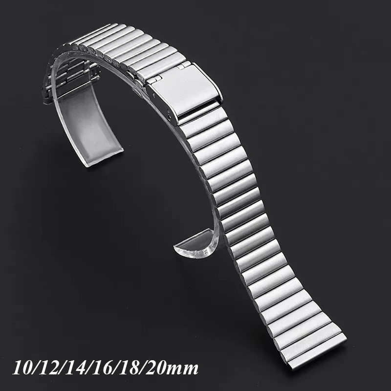 18 mm 20 mm Edelstahlarmband für CASIO-Uhrenarmband, ultradünne Metallarmbänder, Gürtel 10, 12, 14, 16 mm Armband für Seiko für Omega