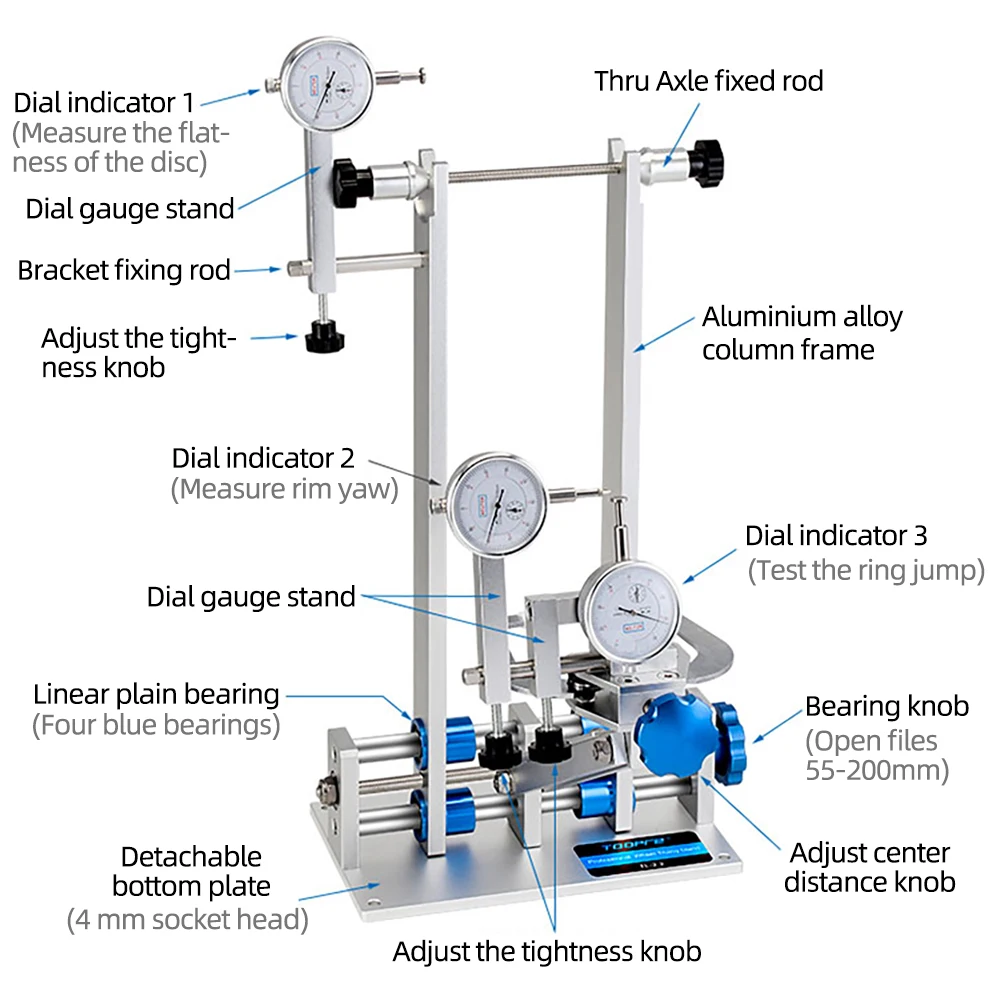 Toopre Professional Bicycle Wheel Truing Stand With Dial Indicator Gauge Bike Adjustment Rims Mtb Road Bike Wheel Repair Tools