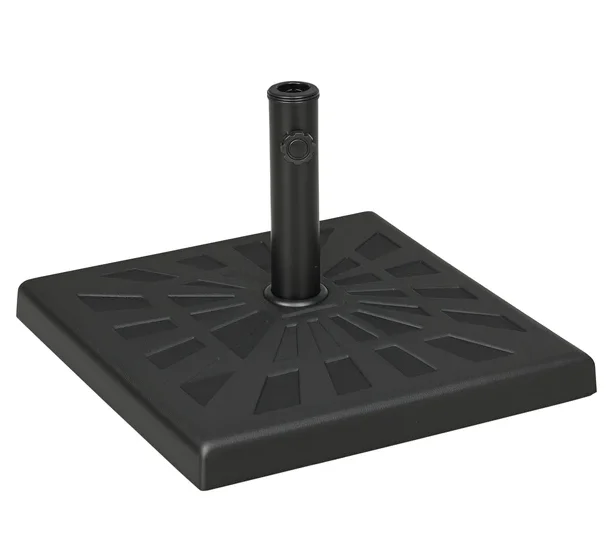 

Outsunny 42lbs Resin Patio Umbrella Base, 20" Square Outdoor Umbrella Stand Holder for Parasol Poles 1.26", 1.5", and 1.9" Dia,