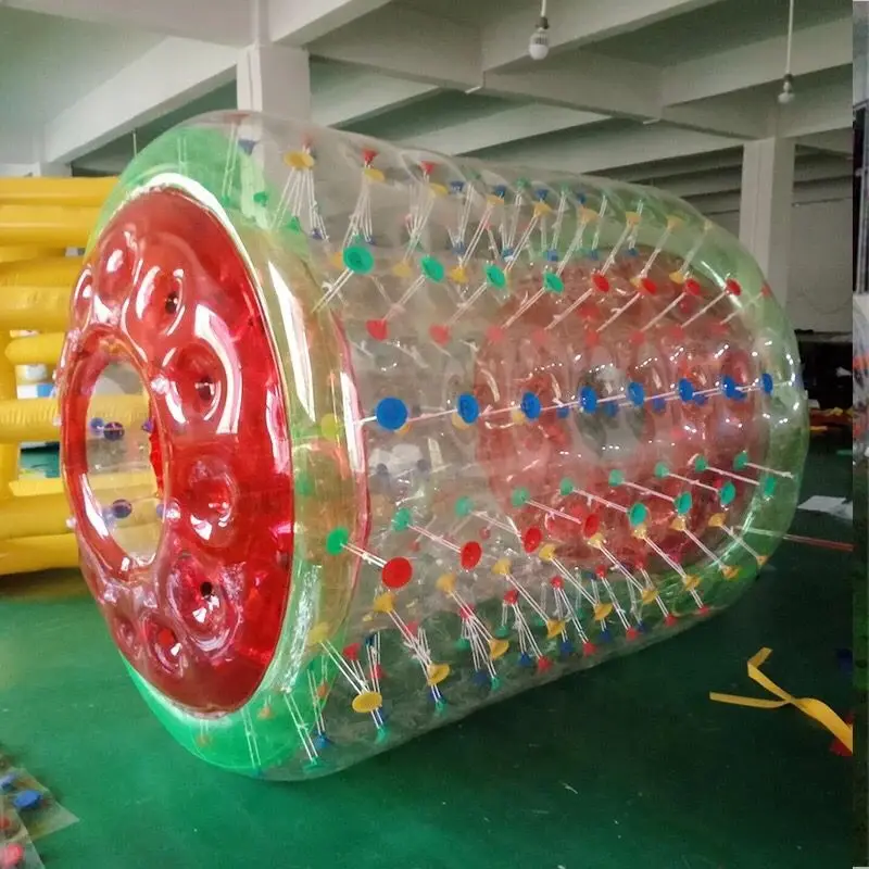 

Free Shipping 2.4m x 2.2m PVC Inflatable Water Roller Ball Walk On Water ,Roller Wheel For Adults Or Kids