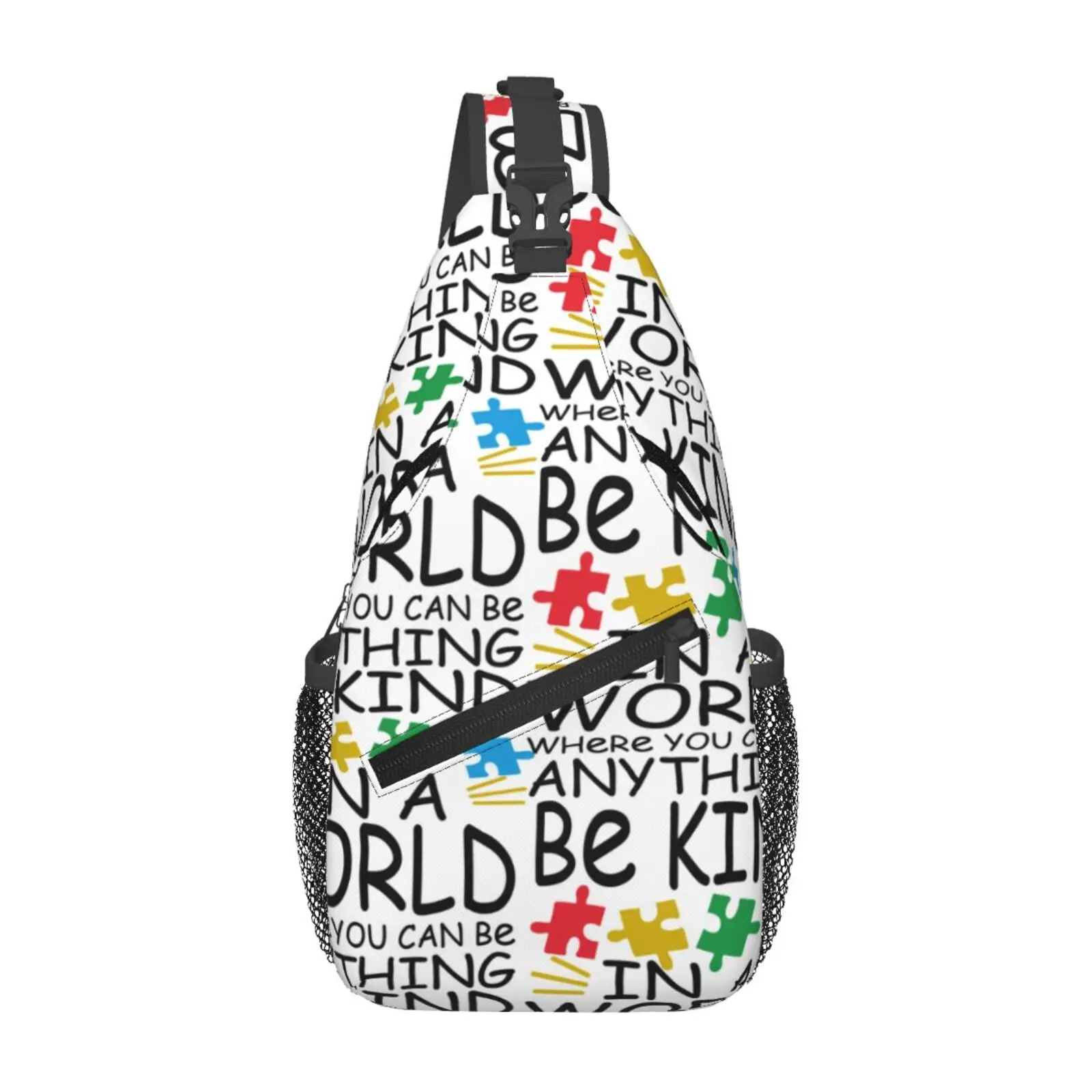Autism Awareness Sling Backpack Sling Bag Hiking Traveling Chest Bag Daypack Men'S Fashion Crossbody Backpack Shoulder Bag Pouch