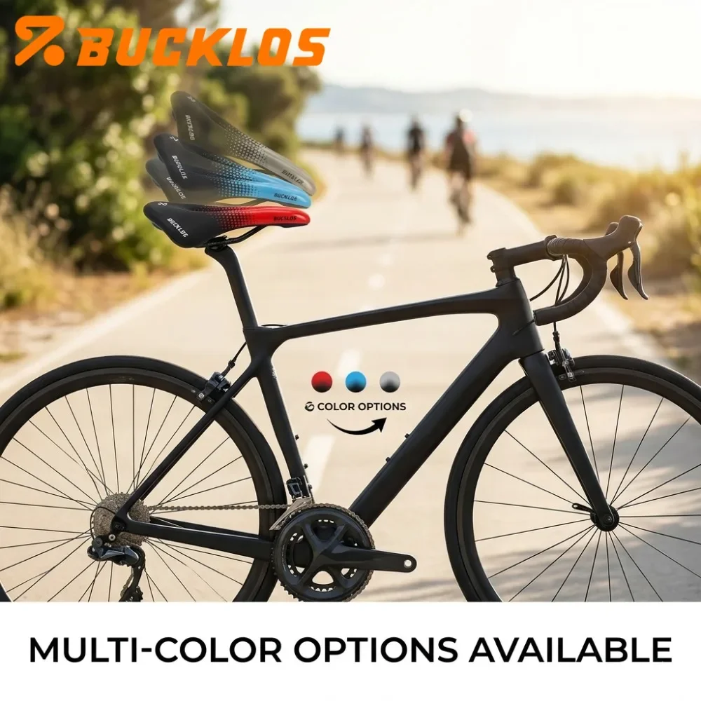 BUCKLOS Hohler Rennradsattel, atmungsaktiver Fahrradsitz, wasserdichte Oberfläche, Fahrradsattel für Mountainbike und Gravelbike – Detail 1