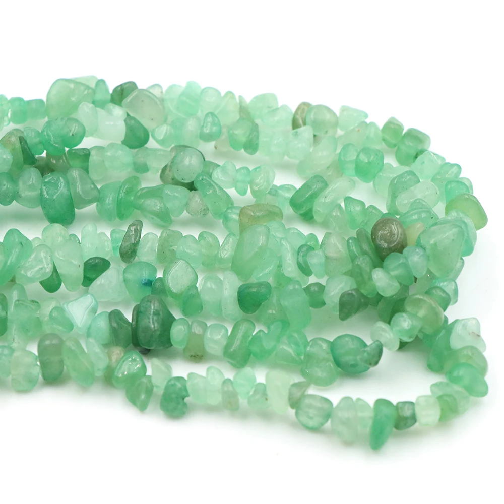 5-8mm Natural Stone Green Aventurine Chip Bead Irregular Loose Beads DIY Bracelet Necklace Jewelry Making Healing Crystal Crafts view 2