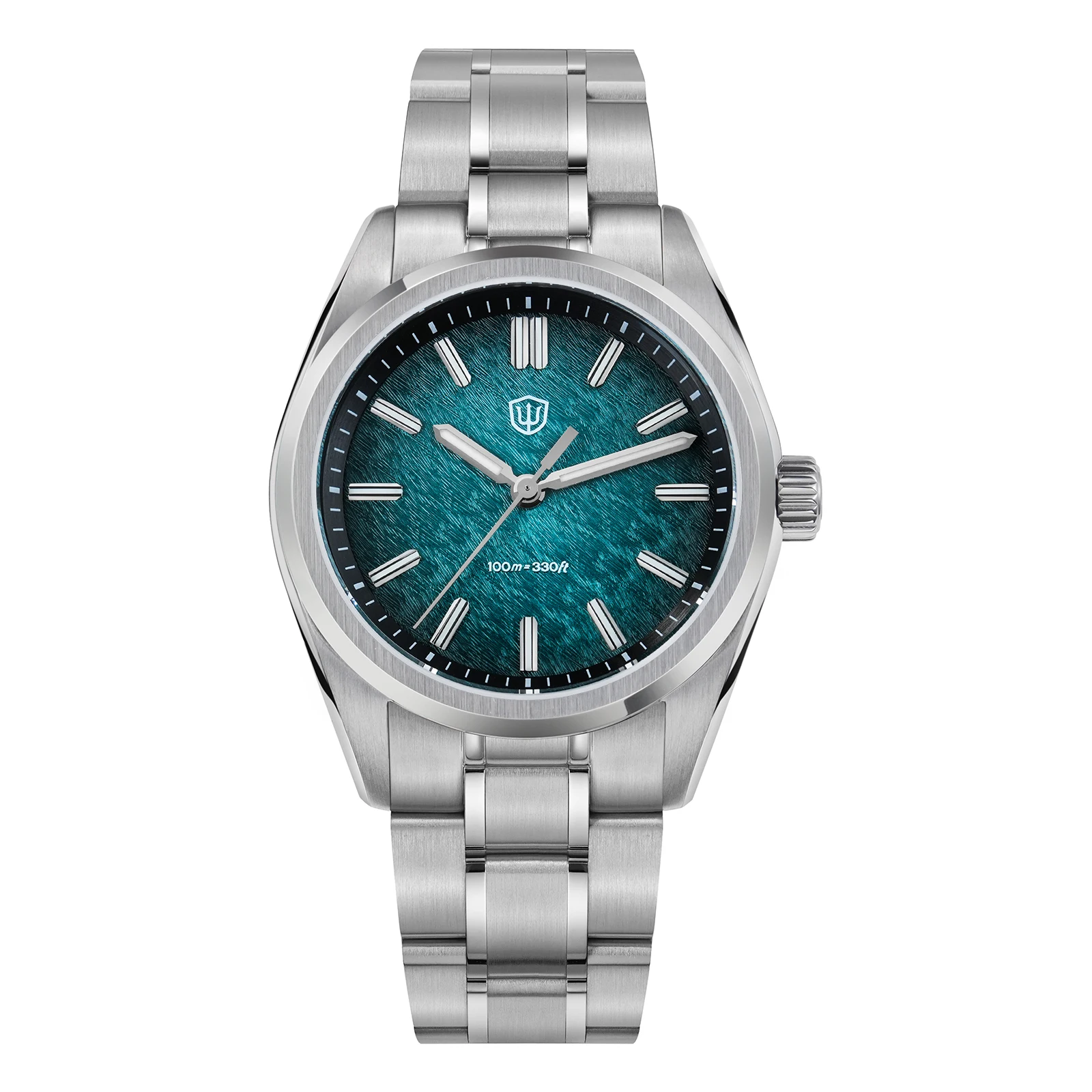 Watchdives 38mm Mannen Quartz Horloge VH31 Sweep Seconden Beweging ijskristal Titanium Waterdichte Horloges WD0003B WD0003C WD0003D