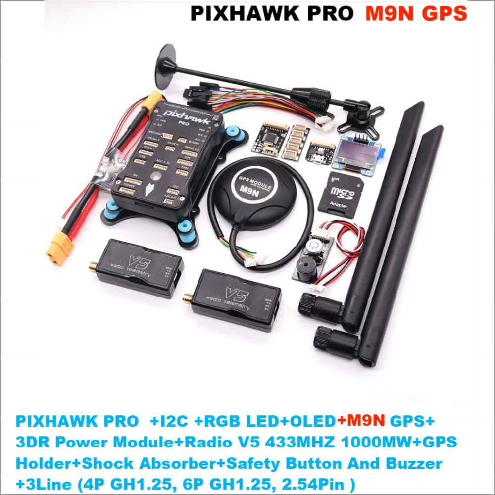 Rctosky Pixhawk PX4 PRO M9N GPS PIX 32 Bit Flight Controller Autopilot with 4G SD RC Quadcopter Ardupilot ArduPlane ArduRover