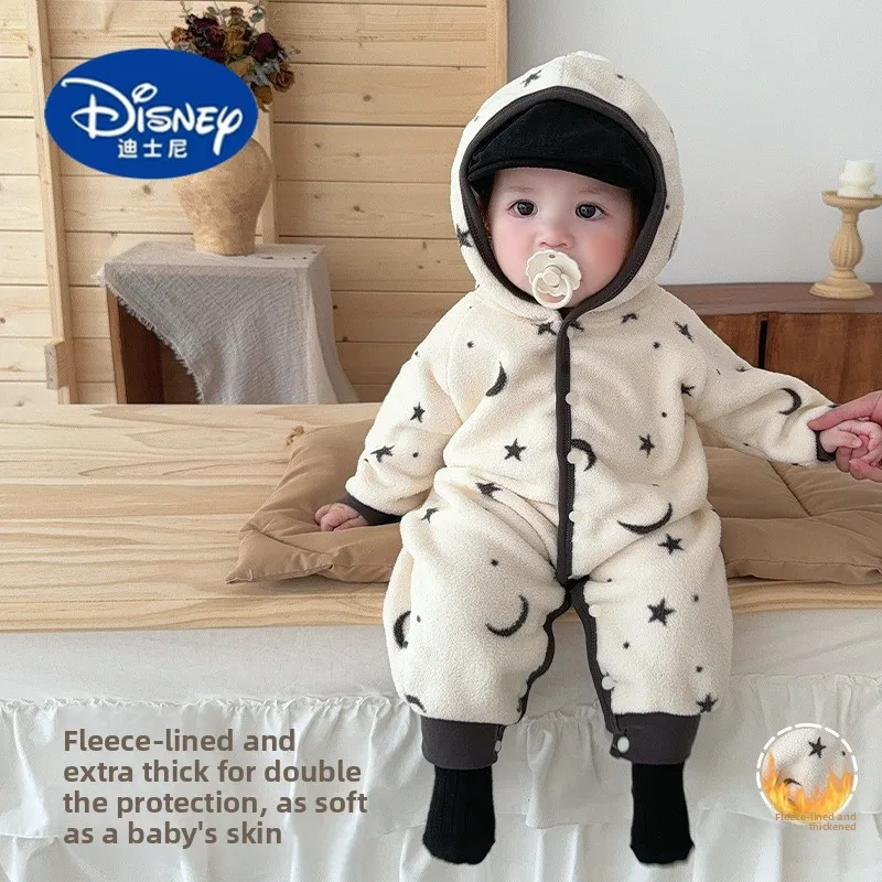 

Disney Baby Winter Romper | Fleece-Lined Hooded Jumpsuit for Newborns & Infants | Warm Outdoor Wear