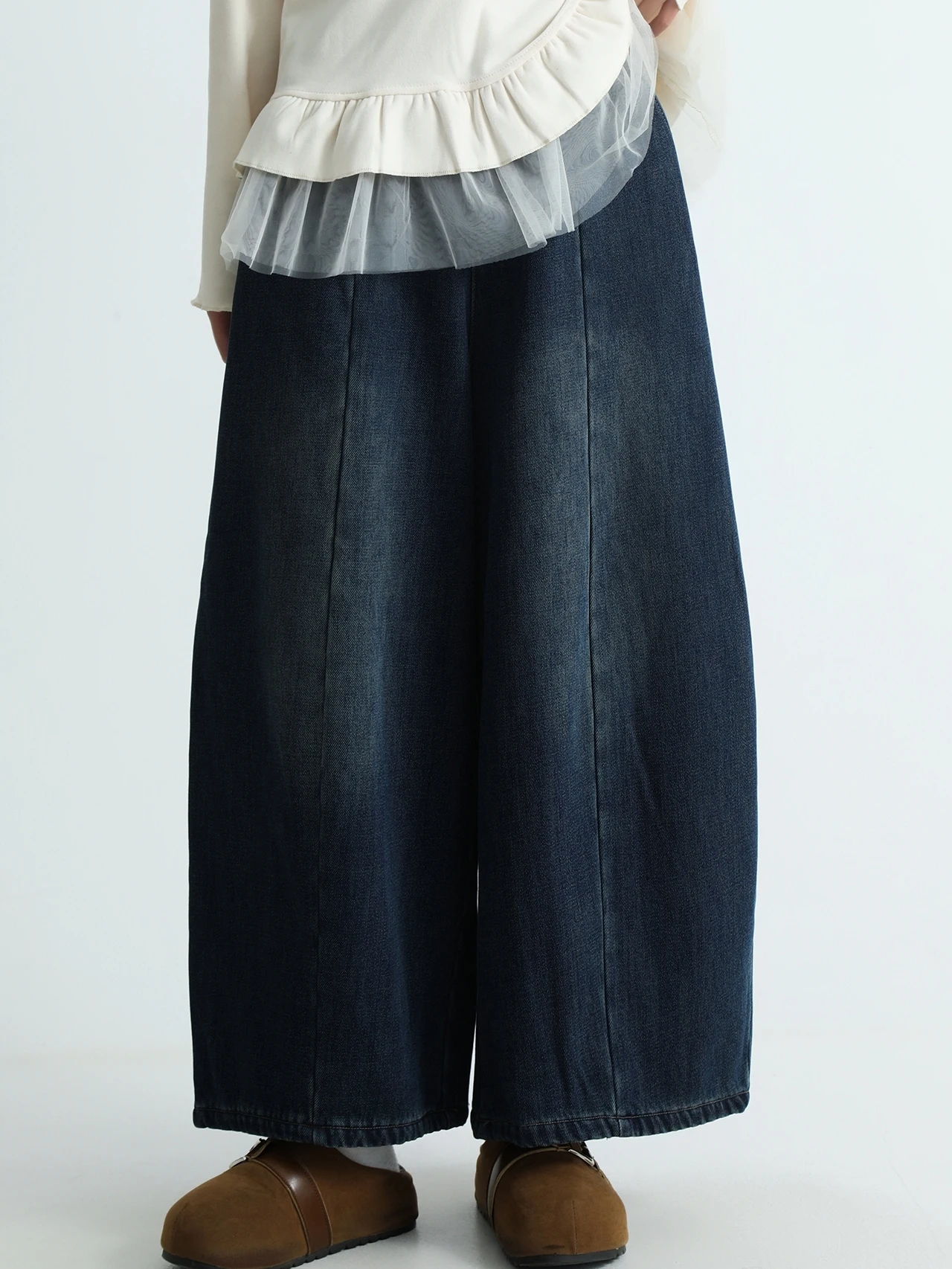 

Женские джинсы Boeren из денима с высокой талией, свободного кроя, с художественным дизайном, укороченные (7/8), для весеннего повседневного образа, из хлопка