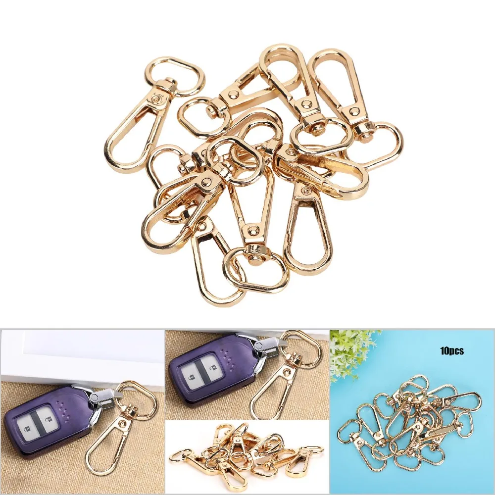 10pcs Durable 20mm Lobster Clasp Hooks Oval Ring Swivel Design Keychain Clips Trigger Snap Swivel Snap Hooks Key Chain