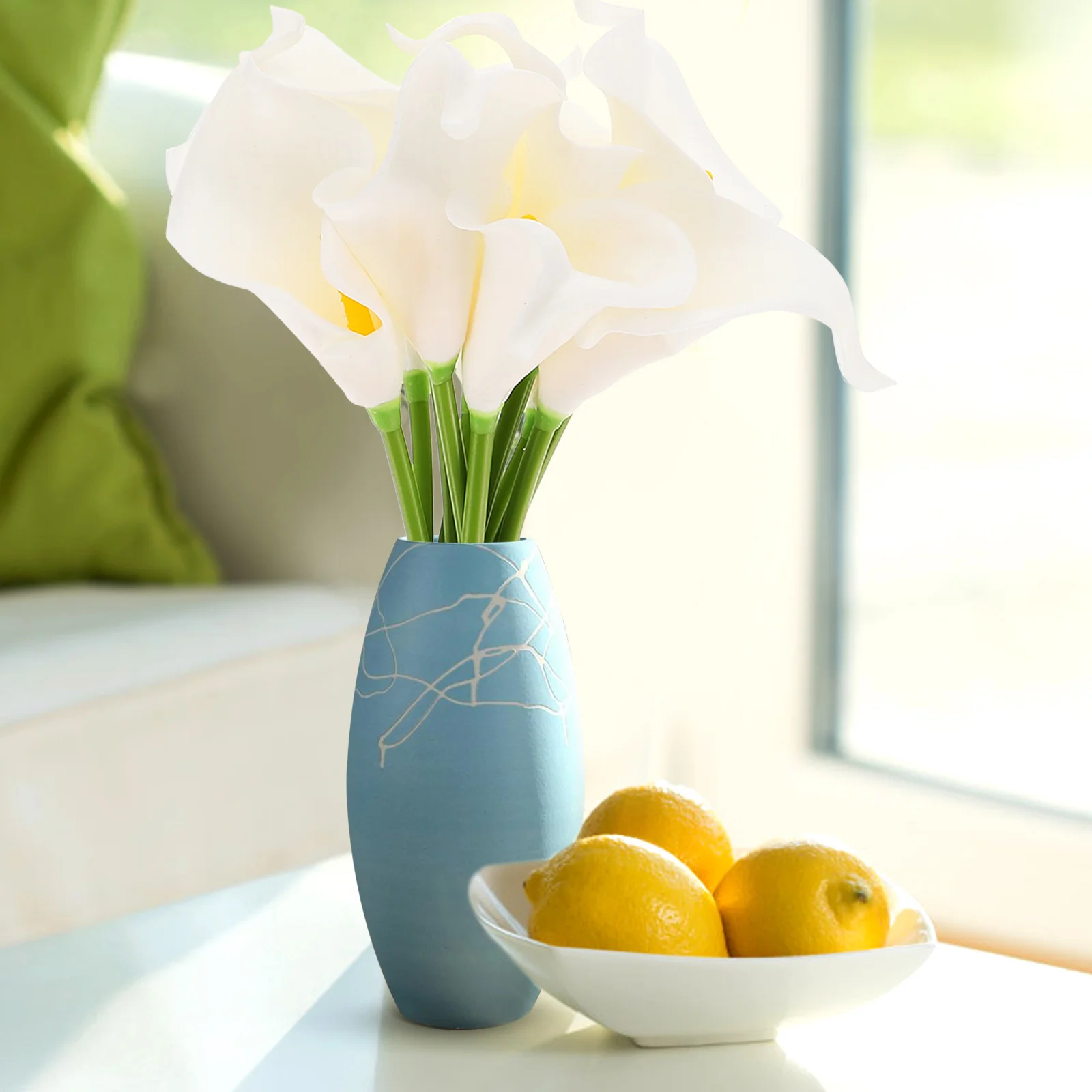 

10Pcs Artificial PU Flowers Vivid Fake Flower Arrangements Wedding Home Garden Decor DIY Bouquet Simulation Flowers