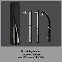 Outdoor Solar Shower Cover 26.3x86.6 Inch Waterproof Protector 420D Oxford Cloth Anti-UV Cover For 9.3 Gallon Solar Shower