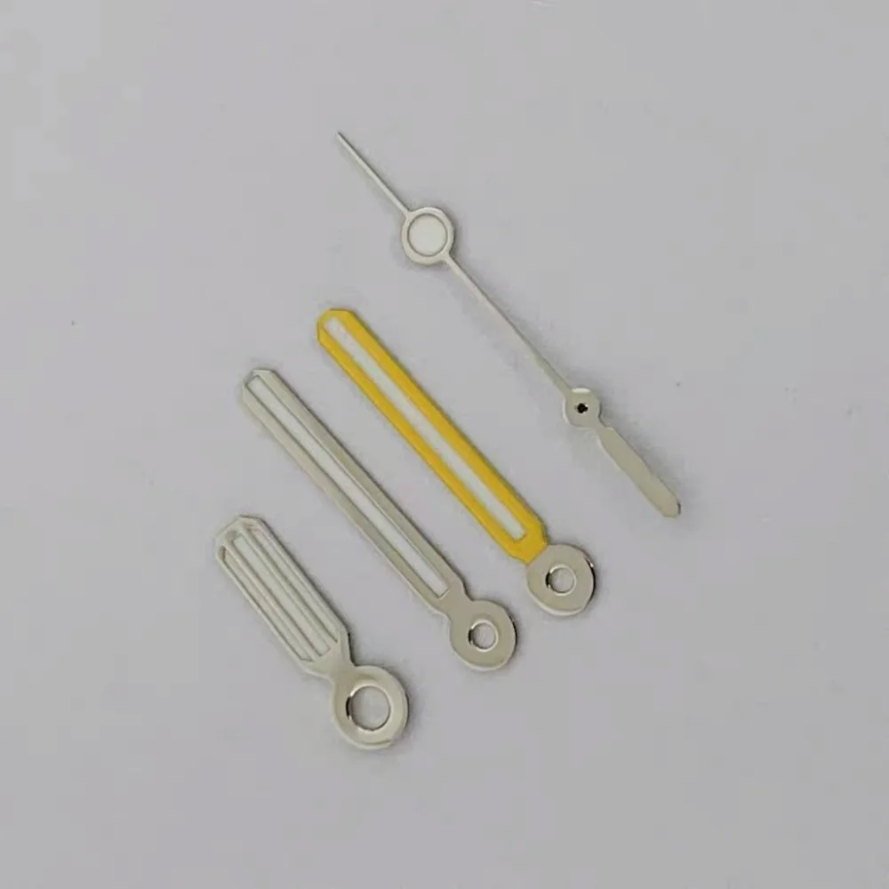 Watch Hands Colour Blocking 4 Hands Green Luminous Needle for NH35/NH36/4R/7S Movements Watch Pointer