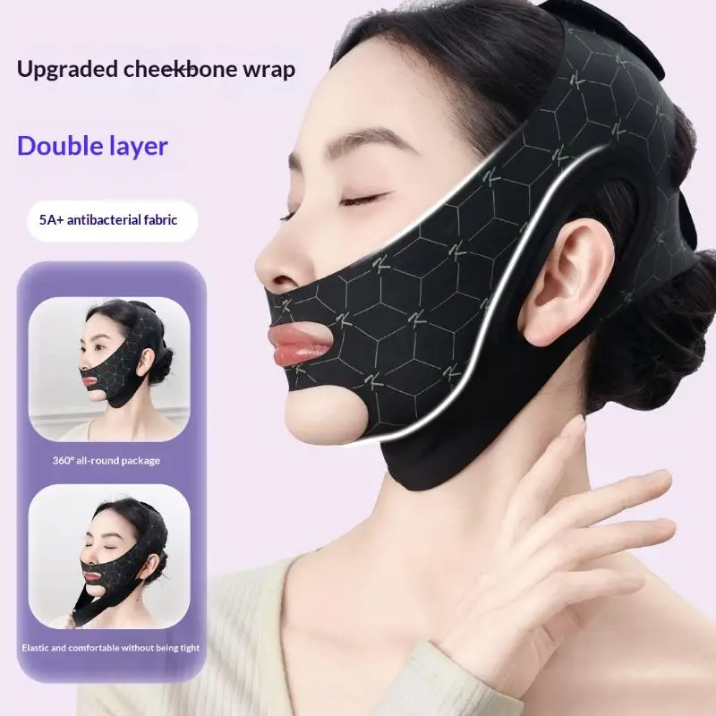 Elastic V Shaped Mask Strap Double Press Face Sculpting Mask Double-Chin Reducer Face Slimming Bandage Face Lift Devices